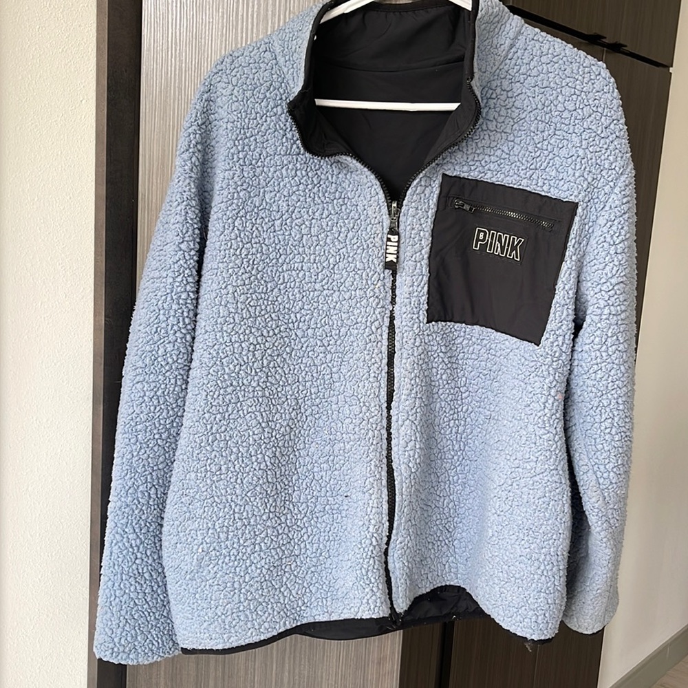 Pink Teddy reversible Jacket